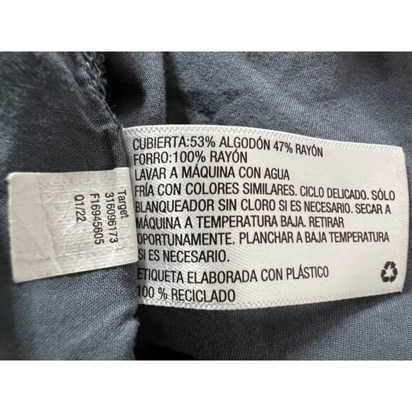 Knox Rose Sundress Size L Tunic Tank Large Blue Embroidered Lined Ruffles - Picture 12 of 12